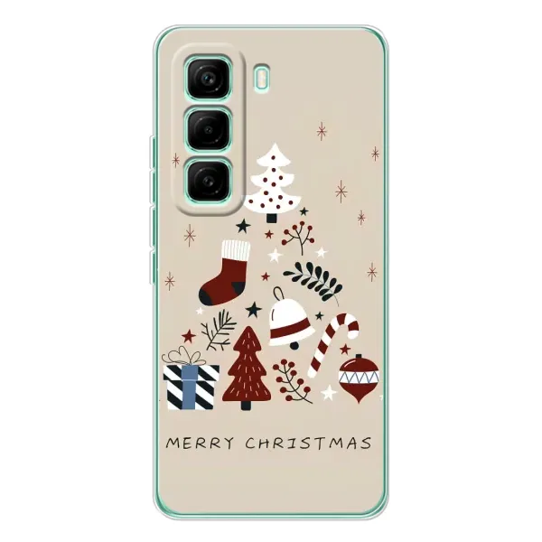 Чехол с рисунком «Merry Christmas» для Infinix Hot 60 Pro Чехол с рисунком «Merry Christmas» для Infinix Hot 60 Pro