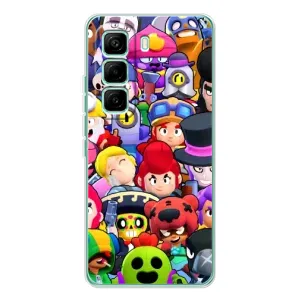 Силиконовый Чехол на Infinix Hot 60 Pro с картинкой Brawl Stars (Персонажи)
