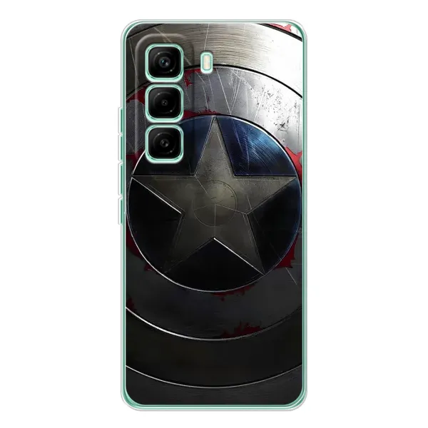Чехол с рисунком «Ретро Щит Капитана» для Infinix Hot 60 Pro Чехол с рисунком «Ретро Щит Капитана» для Infinix Hot 60 Pro