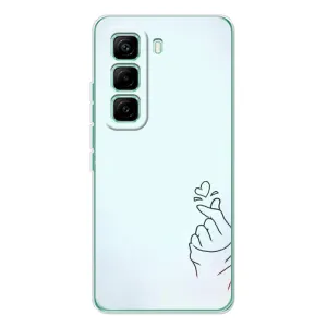 Чохол (Знак сердечка) для Infinix Hot 60 Pro (Сердечко на блакитному)
