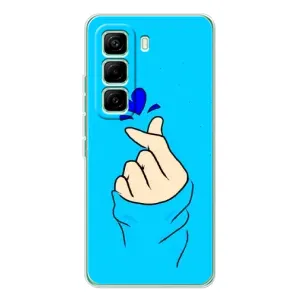 Чохол (Знак сердечка) для Infinix Hot 60 Pro (Сердечко на синоьому)