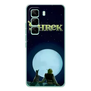 Друкований чохол з принтом Шрек для Infinix Hot 60 Pro (Шрек на місяці)
