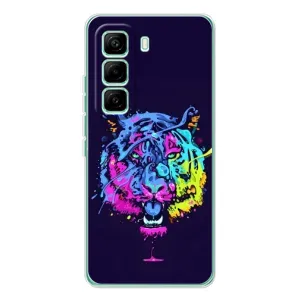 Силиконовый бампер с картинкой животных для Infinix Hot 60 Pro (Тигр-Арт)