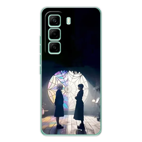 Чехол с рисунком «Уэнсдей и Энди» для Infinix Hot 60 Pro Чехол с рисунком «Уэнсдей и Энди» для Infinix Hot 60 Pro