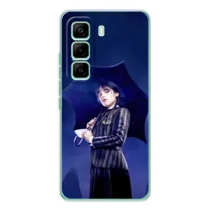 Чохол з картинкою Венсдей на Infinix Hot 60 Pro (Венсдей з парасолькою)