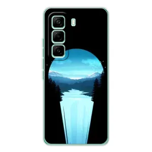 Летний Чехол на Infinix Hot 60 Pro (Синий Водопад)