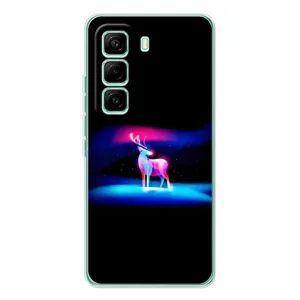 Силиконовый бампер с картинкой животных для Infinix Hot 60 Pro (Яркий олень)