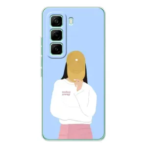 Силіконовый Чохол на Infinix Hot 60 Pro з картинкой Модных девушек (Жовта кепка)