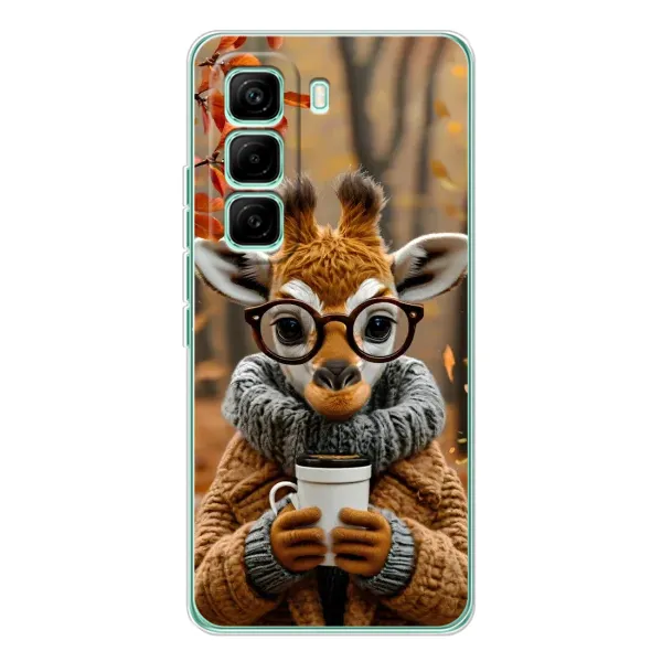 Чехол с рисунком «Жираф с кофе» для Infinix Hot 60 Pro Чехол с рисунком «Жираф с кофе» для Infinix Hot 60 Pro