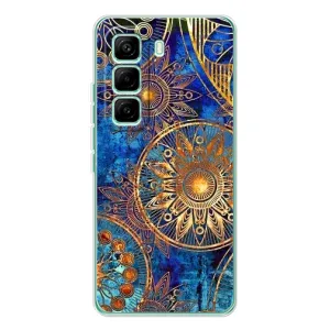 Чохли з сенсом на Infinix Hot 60 Pro (Золоті узори)