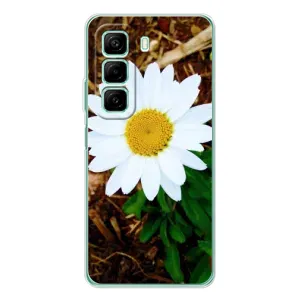 Чохол з ромашками на Infinix Hot 60 (Біла ромашка)