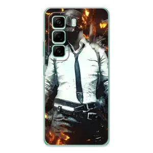 Чохол з картинкою "Герой Pubg" на Infinix Hot 60 (Man Пубг)