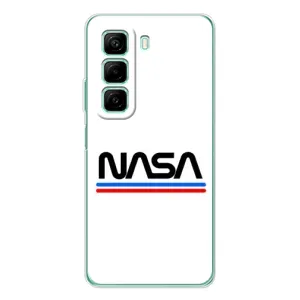 Силіконовый бампер з принтом "Наса" на Infinix Hot 60 (NASA на білому тлі)