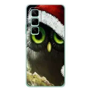 Чехлы с принтом СОВЫ для Infinix Hot 60 (Новогодняя Сова)