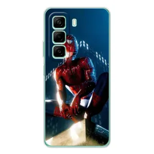 Чехол Супергерой Человека Паука на Infinix Hot 60 (Паук на доме)