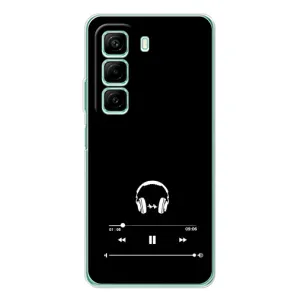 Чехол с картинками на черном фоне для Infinix Hot 60 (Плеер)