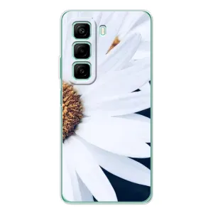 Чохол з ромашками на Infinix Hot 60 (Пів ромашки)