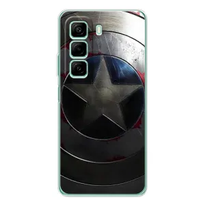 Чехол с Щитом Капитана Америки на Infinix Hot 60 (Ретро Щит Капитана)