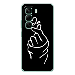 Чохол (Знак сердечка) для Infinix Hot 60 (Сердечко на чорному)