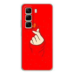 Чохол (Знак сердечка) для Infinix Hot 60 (Сердечко на червоному)