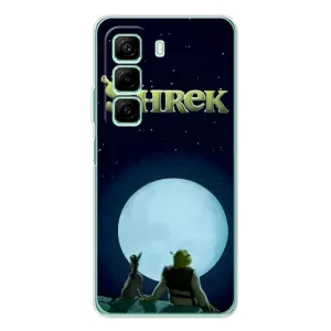 Друкований чохол з принтом Шрек для Infinix Hot 60 (Шрек на місяці)