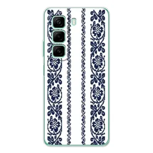 Силиконовый Чехол на Infinix Hot 60 с картинкой Вышиванки (Синяя вышиванка)