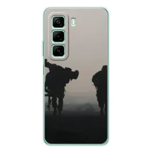 Чехлы на военную тематику для Infinix Hot 60i (Бой солдат)
