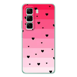 Чохли з тематикою "Маленькі Сердчеки" на Infinix Hot 60i (Чорні сердечка)