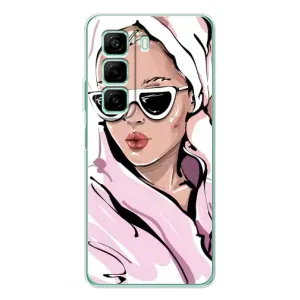 Чохол з картинкою Модні Дівчата Infinix Hot 60i (Дівчина в халаті)