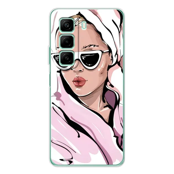 Чехол с рисунком «Девушка в халате» для Infinix Hot 60i Чехол с рисунком «Девушка в халате» для Infinix Hot 60i