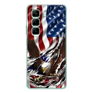 Чехол Флаг USA для Infinix Hot 60i (Флаг USA)
