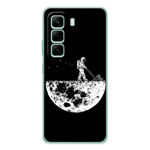 Силиконовый Чехол с принтом "Космонавты" на Infinix Hot 60i (Космонавт)