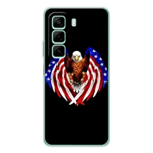 Чехол Флаг USA для Infinix Hot 60i (Крылья США)