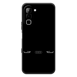 Силиконовый бампер с картинкой машины на Infinix Hot 70 (Силует Audi)