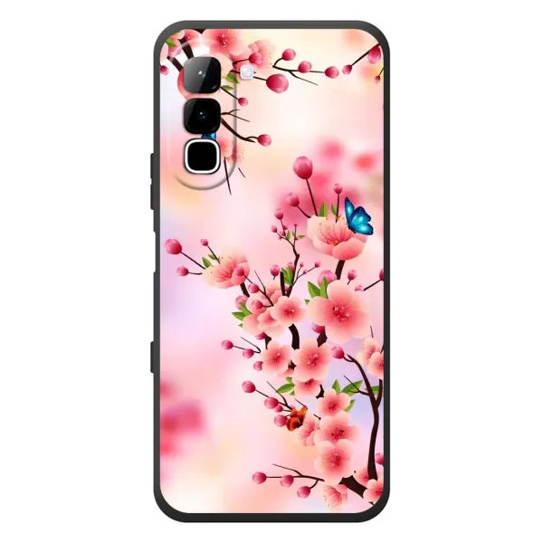 Чехол с рисунком «Бабочки на сакуре» для Infinix Hot 70 Чехол с рисунком «Бабочки на сакуре» для Infinix Hot 70