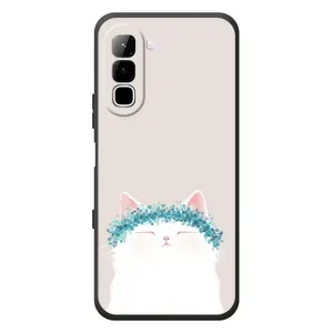 Чохол на тематику: Коти для Infinix Hot 70 (Білий котик)