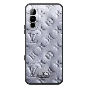 Текстурный Чехол Louis Vuitton для Инфиникс Хот 70 (Белый ЛВ)