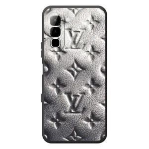 Текстурный Чехол Louis Vuitton для Инфиникс Хот 70 (Бежевый ЛВ)