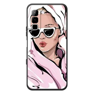 Чохол з картинкою Модні Дівчата Infinix Hot 70 (Дівчина в халаті)