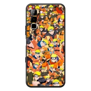 Чехлы с принтом Наруто на Infinix Hot 70 (Коллаж Наруто)