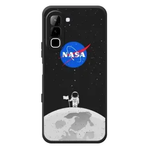 Силиконовый бампер с принтом "Наса" на Infinix Hot 70 (Космонавт NASA)