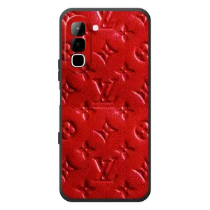 Текстурный Чехол Louis Vuitton для Инфиникс Хот 70 (Красный ЛВ)