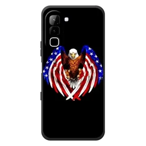Чехол Флаг USA для Infinix Hot 70 (Крылья США)