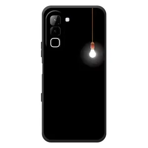 Чехол с картинками на черном фоне для Infinix Hot 70 (Лампочка)