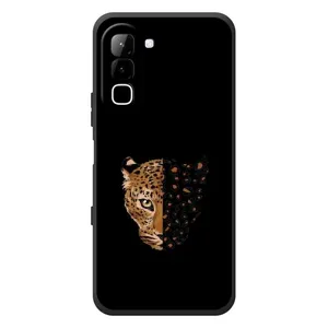 Чохол з леопардовим принтом на Infinix Hot 70 (Леопард на чорному)