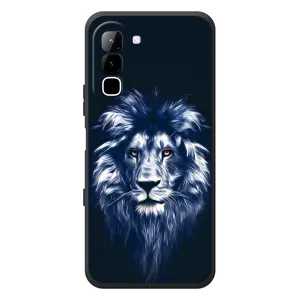 Чохол з картинкою на Infinix Hot 70 (Лев – синій)
