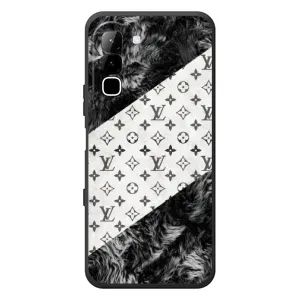 Чехол Стиль Louis Vuitton на Infinix Hot 70 (LV на белом)