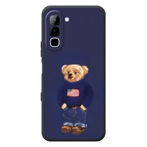 Чехлы Мишка Тедди для Инфиникс Хот 70 (Мишка USA)