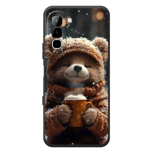 Чехол с рисунком «Медвежонок с кофе» для Infinix Hot 70 Чехол с рисунком «Медвежонок с кофе» для Infinix Hot 70