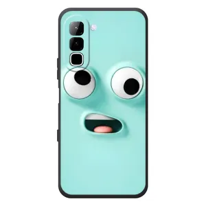Чохли (ТПУ) (смішні стікери) для Infinix Hot 70 (Кумедне м'ятне обличчя)
